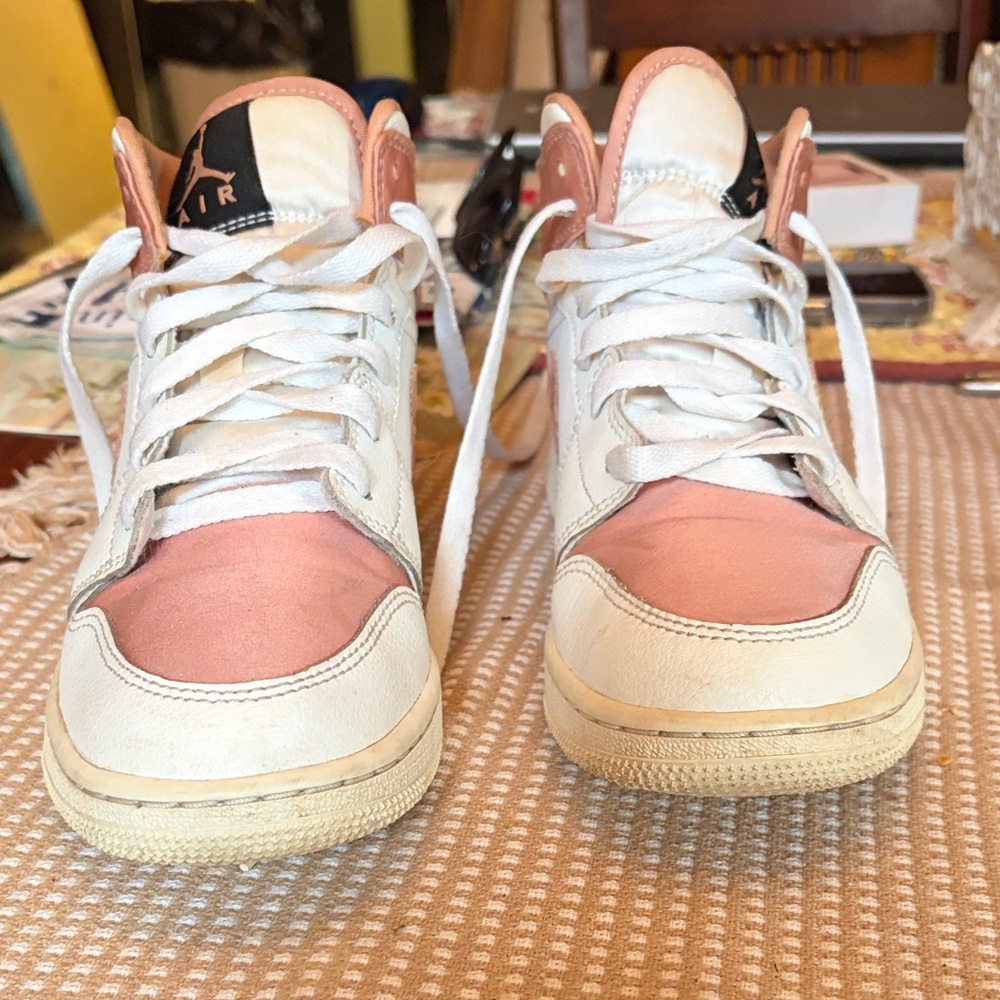Jordan Sneakers in Pink and Cream Size 5.5Y 7 Women